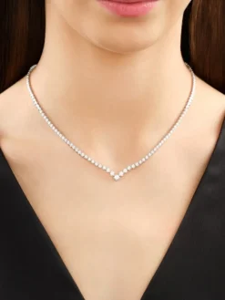 Apart Naszyjnik z białego złota z brylantami - 42 cm - 2,06 ct - próba 750< Naszyjniki