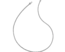 Apart Naszyjnik z białego złota z brylantami - 43 cm - 5,49 ct - próba 750< Naszyjniki