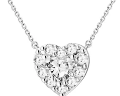 Apart Naszyjnik z białego złota z diamentami laboratoryjnymi - serce - 0,87 ct - próba 585< Wszystkie
