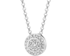 Apart Naszyjnik z białego złota z diamentami - 0,11 ct - próba 585< Naszyjniki