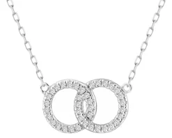Apart Naszyjnik z białego złota z diamentami - koła - 0,09 ct - próba 750< Wszystkie