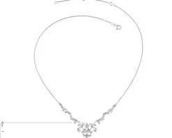 Hot Apart Naszyjnik z białego złota z brylantami - 0,45 ct - próba 585
