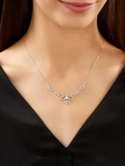 Hot Apart Naszyjnik z białego złota z brylantami - 0,45 ct - próba 585