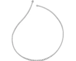 Outlet Apart Naszyjnik z białego złota z brylantami - 43 cm - 6,02 ct - próba 750