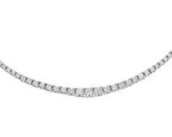 Outlet Apart Naszyjnik z białego złota z brylantami - 43 cm - 6,02 ct - próba 750