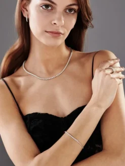 Apart Naszyjnik z białego złota z brylantami - 43 cm - 2,08 ct - próba 585< Naszyjniki