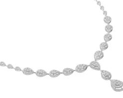 Outlet Apart Naszyjnik z białego złota z brylantami - 5,10 ct - próba 750