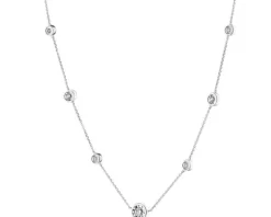 Apart Naszyjnik z białego złota z brylantami - 0,21 ct - próba 585< Naszyjniki