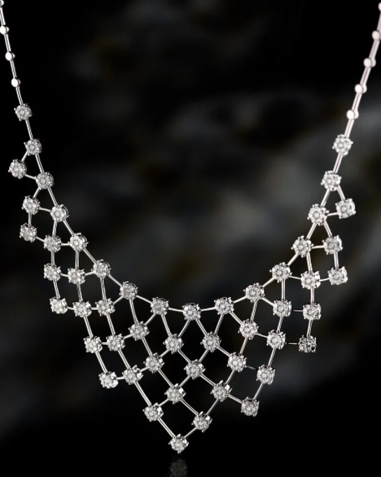 Best Apart Naszyjnik z białego złota z brylantami - 5,00 ct - próba 750