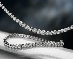 Apart Naszyjnik z białego złota z brylantami - 42 cm - 5,00 ct - próba 750< Naszyjniki