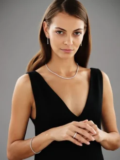 Apart Naszyjnik z białego złota z brylantami - 42 cm - 5,00 ct - próba 750< Naszyjniki