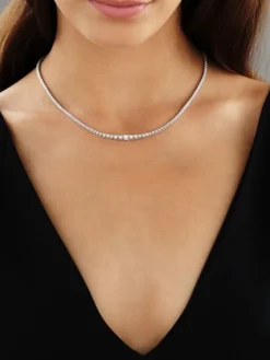 Apart Naszyjnik z białego złota z brylantami - 43 cm - 3,52 ct - próba 750