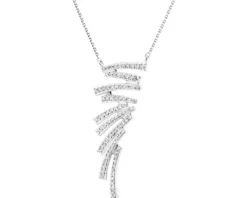 Best Apart Naszyjnik z białego złota z diamentami - 0,20 ct - próba 585