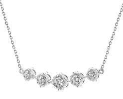 Discount Apart Naszyjnik z białego złota z brylantami - 0,70 ct - próba 585