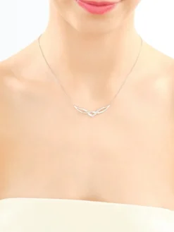Apart Naszyjnik z białego złota z diamentami - 0,01 ct - próba 585< Naszyjniki