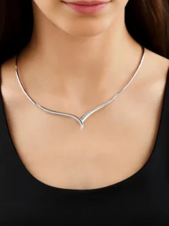 Clearance Apart Naszyjnik z białego złota z diamentami - 0,32 ct - próba 750
