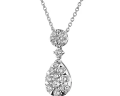 Outlet Apart Naszyjnik z białego złota z brylantami - 1,11 ct - próba 585
