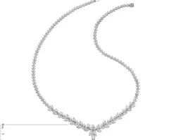Clearance Apart Naszyjnik z białego złota z diamentami - 11,78 ct - próba 750
