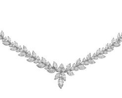Clearance Apart Naszyjnik z białego złota z diamentami - 11,78 ct - próba 750