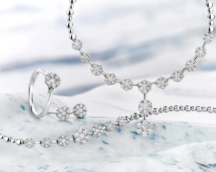 Sale Apart Naszyjnik z białego złota z brylantami - 1,91 ct - próba 585