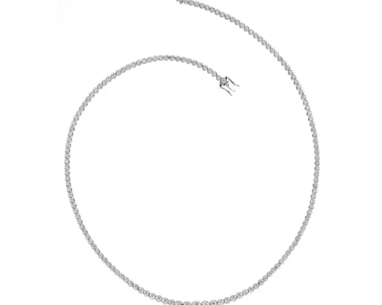 Apart Naszyjnik z białego złota z brylantami - 43 cm, - 3,00 ct - próba 750< Naszyjniki