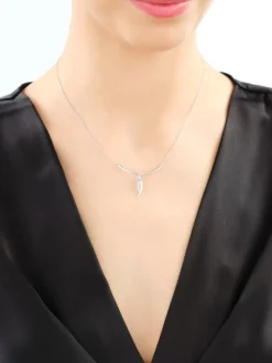 Apart Naszyjnik z białego złota z brylantami - 0,05 ct - próba 585< Naszyjniki