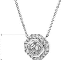 Discount Apart Naszyjnik z białego złota z diamentami - 0,51 ct - próba 750