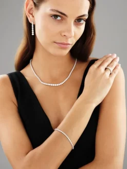 Online Apart Naszyjnik z białego złota z brylantami - 43 cm - 6,73 ct - próba 750
