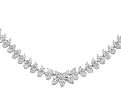Sale Apart Naszyjnik z białego złota z diamentami - 43 cm - 17,20 ct - próba 750