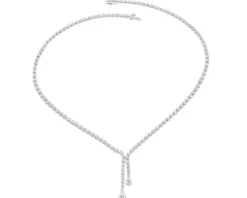 Apart Naszyjnik z białego złota z diamentami - 43 cm - 7,85 ct - próba 750< Naszyjniki