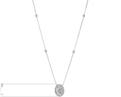 Apart Naszyjnik z białego złota z diamentami - 0,56 ct - próba 585< Naszyjniki