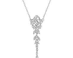 Apart Naszyjnik z białego złota z diamentami - 0,27 ct - próba 585< Naszyjniki