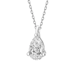 Apart Naszyjnik z białego złota z diamentem laboratoryjnym - 0,42 ct - próba 585< Wszystkie