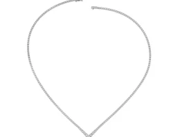 Apart Naszyjnik z białego złota z brylantami - 44 cm - 3,40 ct - próba 750< Naszyjniki