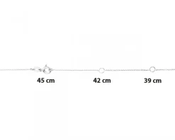 Hot Apart Naszyjnik z białego złota z diamentem - serca - 0,003 ct - próba 375
