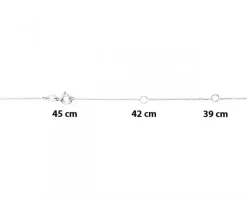 Apart Naszyjnik z białego złota z diamentami - serca - 0,01 ct - próba 375< Naszyjniki