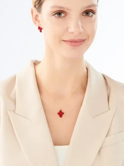 Artelioni Naszyjnik z mosiądzu pozłacany - kwiat< Naszyjniki
