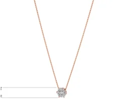 Apart Naszyjnik z różowego i białego złota z brylantami - 0,22 ct - próba 585< Naszyjniki