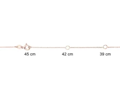 Apart Naszyjnik z różowego złota z diamentem - kwiat, róża, serce - 0,005 ct - próba 375< Naszyjniki