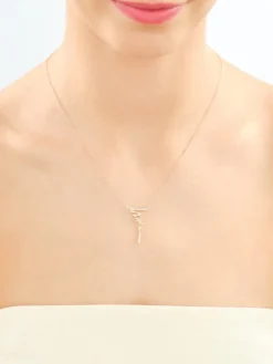 Clearance Apart Naszyjnik z różowego złota z diamentami - 0,09 ct - próba 585