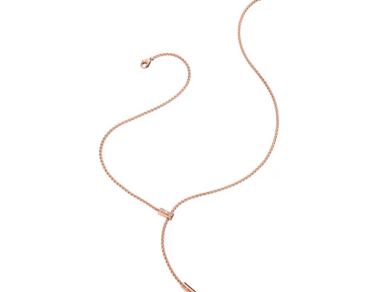 Sale Fope Naszyjnik z różowego złota z brylantami - 0,11 ct - próba 750