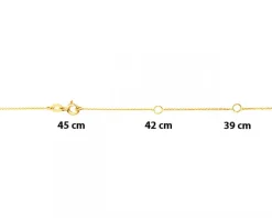 Hot Apart Naszyjnik z żółtego i białego złota z brylantem - 0,05 ct - próba 375