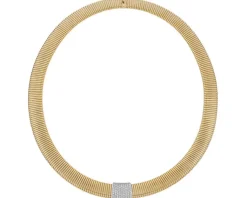 Apart Naszyjnik z żółtego i białego złota z brylantami - 43 cm - 0,54 ct - próba 750< Wszystkie