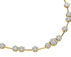 New Apart Naszyjnik z żółtego i białego złota z brylantami - 45 cm - 2,00 ct - próba 585