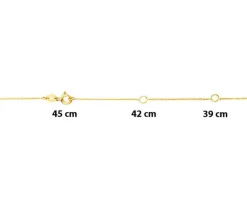 Discount Apart Naszyjnik z żółtego i białego złota z diamentem - 0,005 ct - próba 585