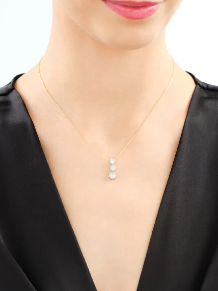 Sale Apart Naszyjnik z żółtego i białego złota z brylantami - 0,37 ct - próba 585