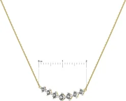 New Apart Naszyjnik z żółtego i białego złota z brylantami - 0,10 ct - próba 585