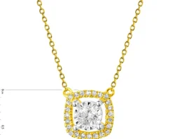Apart Naszyjnik z żółtego i białego złota z diamentami - 0,12 ct - próba 585< Naszyjniki