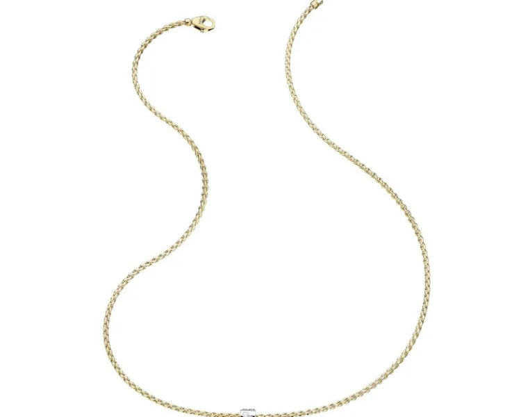 Fope Naszyjnik z żółtego i białego złota z brylantami - 0,17 ct - próba 750< Naszyjniki
