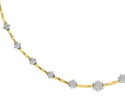 Apart Naszyjnik z żółtego i białego złota z brylantami - 0,88 ct - próba 585< Naszyjniki